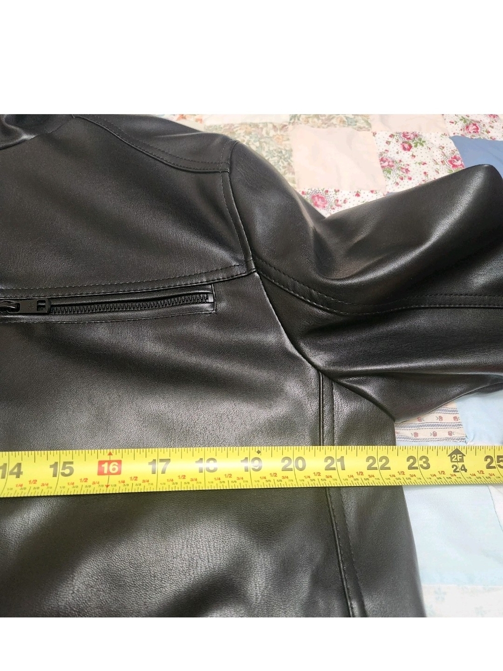 Calvin Klein Everday Essential Faux Leather Jacket M Moto Classic Capsule - Picture 7 of 14